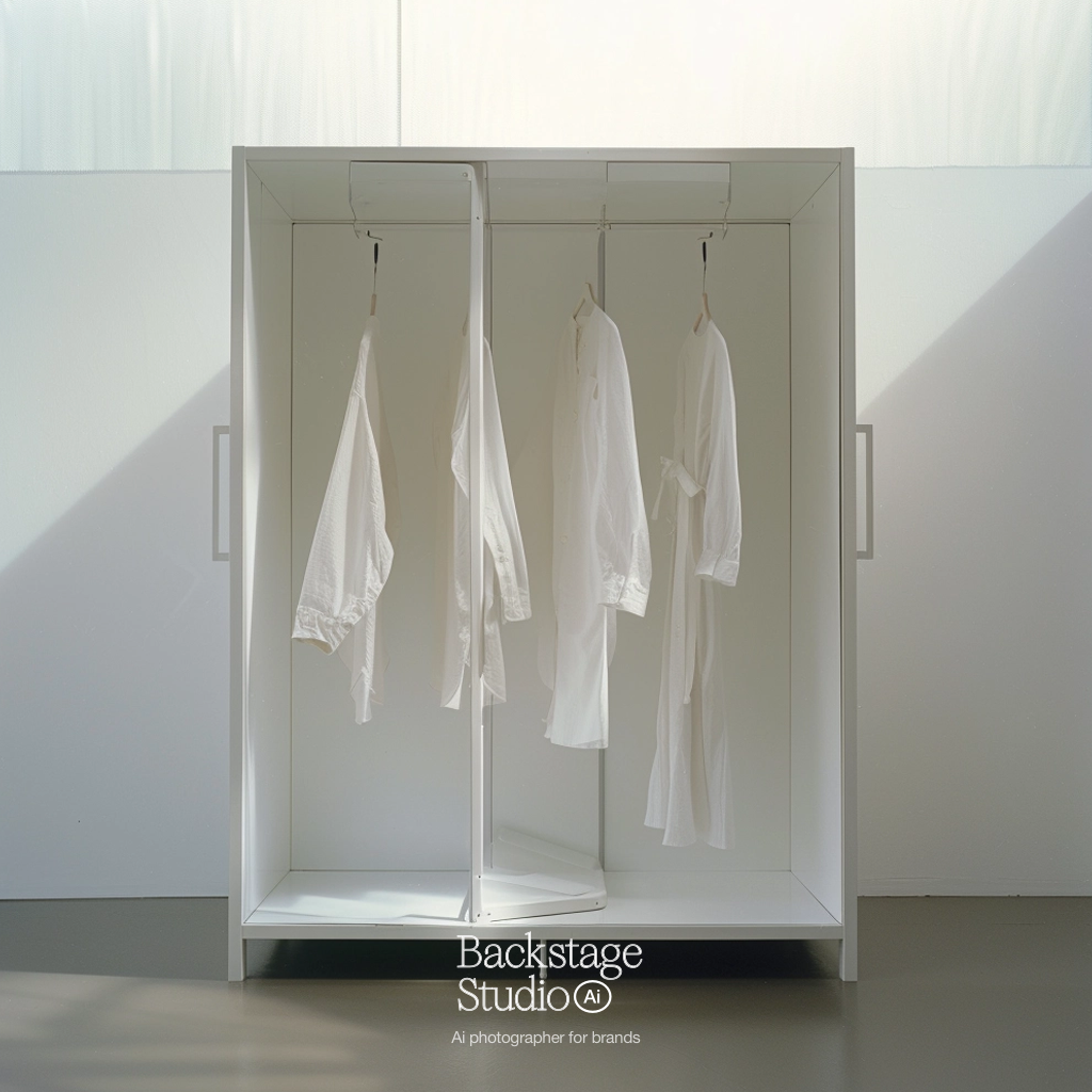 Closet with clothes